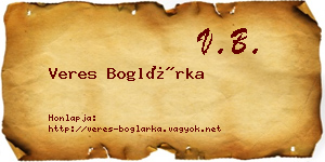 Veres Boglárka névjegykártya